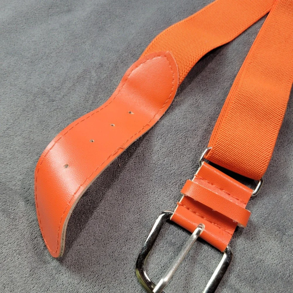 Champro Brute Belt Kid Orange Elastic Baseball Softball Leather Tab Adjust 24-48